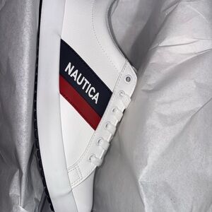 Nautica Women’s White and Red Sneakers